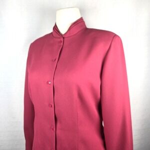 VTG Pendleton Fuchsia Blouse Women's 8 Button Up Long Sleeve Office Siren Career